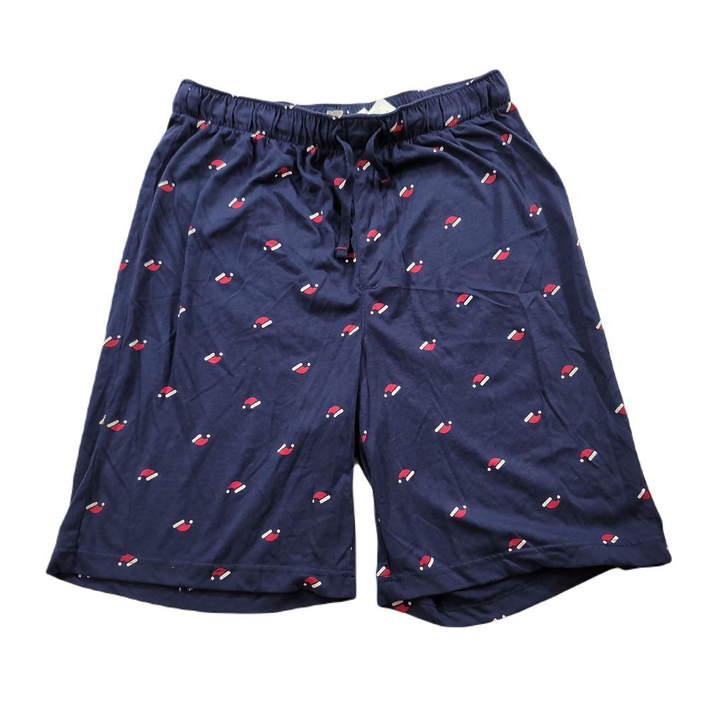 Club Room Sleep Shorts Mens Small Sleepwear Santa Hat 9"‎ NEW
